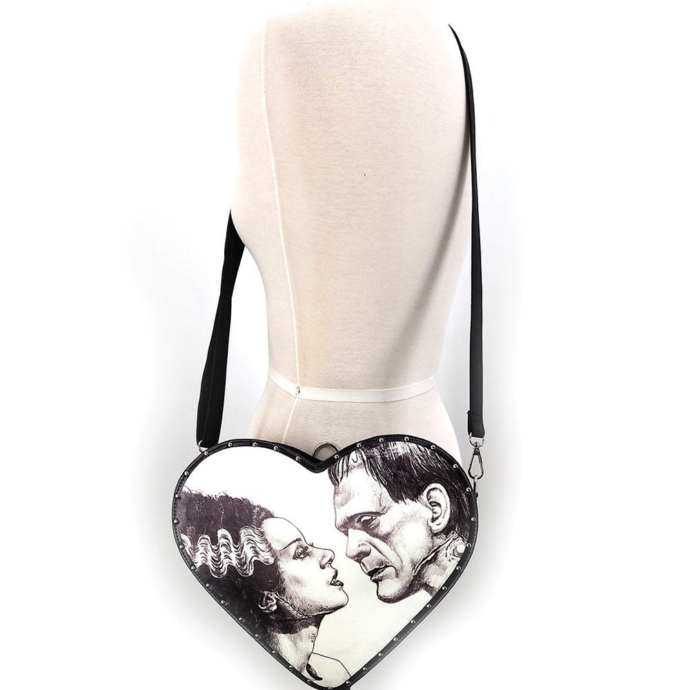 Glow In The Dark Heart Shape Frank W/ Bride Backpack by Book Bags