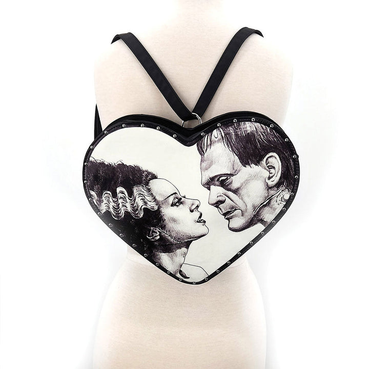 Glow In The Dark Heart Shape Frank W/ Bride Backpack by Book Bags