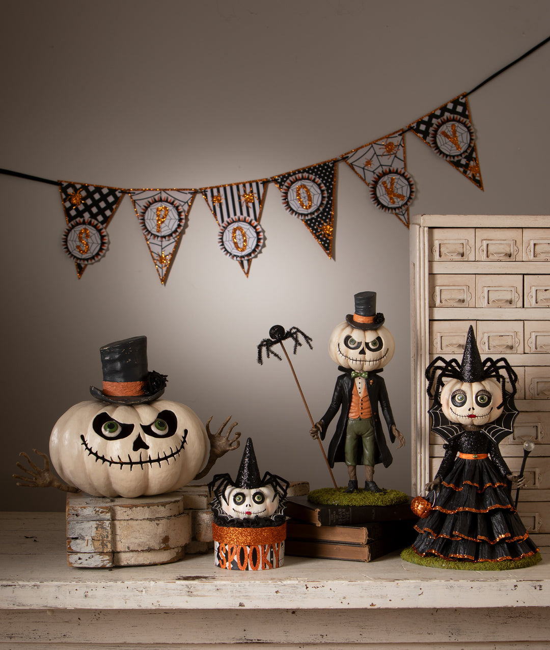Spooky Spider Garland by Bethany Lowe Designs, image 4