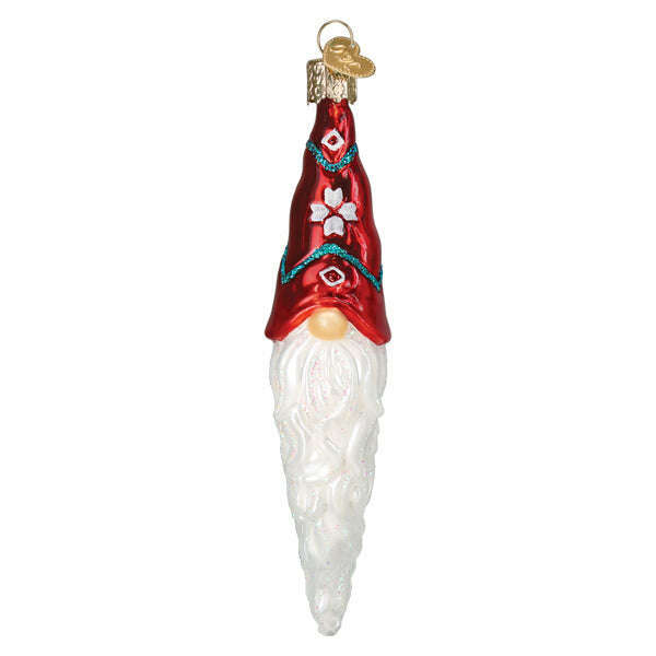 Old World Christmas Gnomecicle Blown Glass Ornament