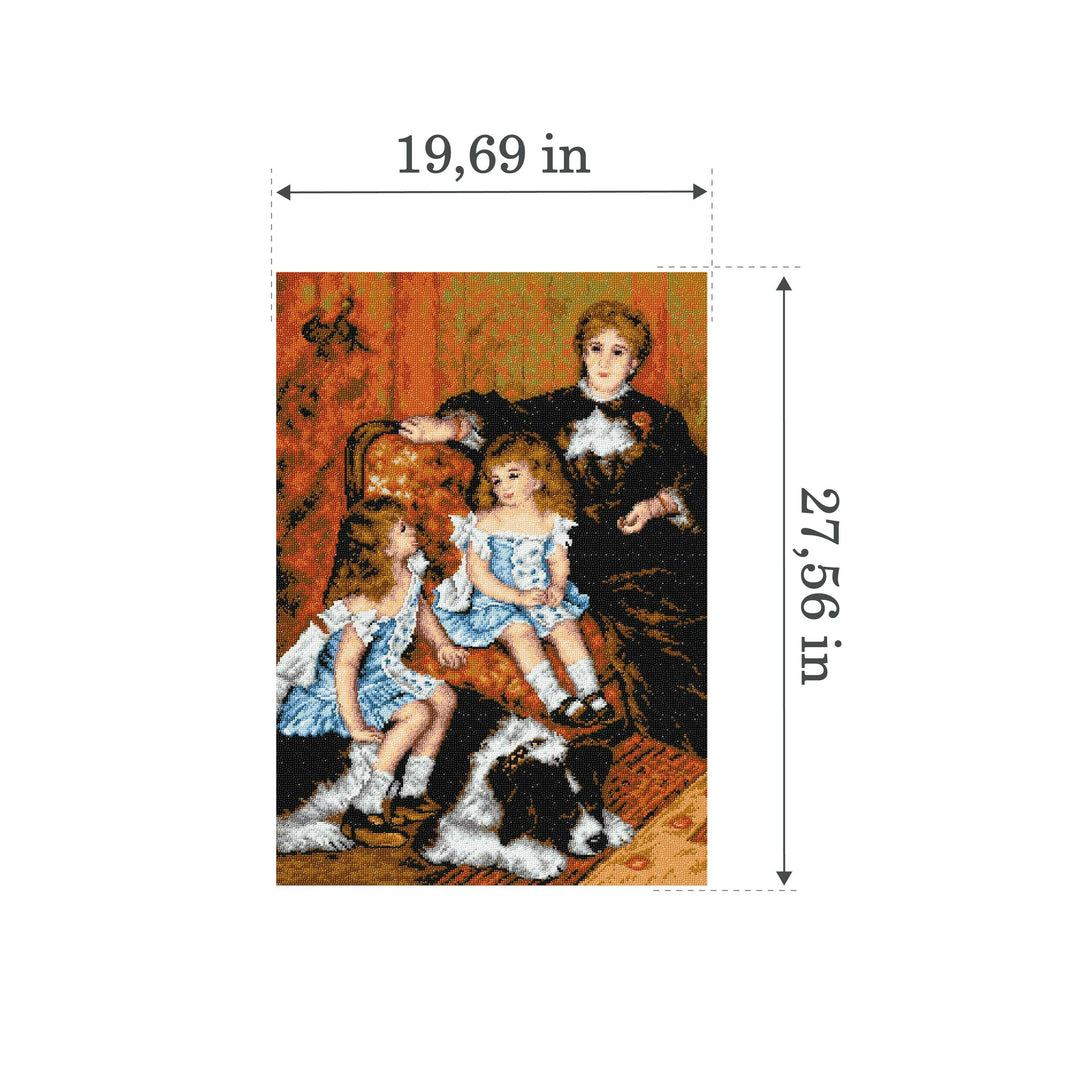 Gobelin canvas for halfstitch without yarn after Auguste Renoir - Mrs. Charpentier with Children 2232R