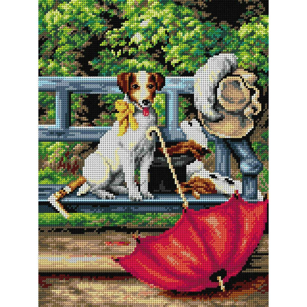 Gobelin canvas for halfstitch without yarn after Herbert William Weekes - Where Are They 2668J
