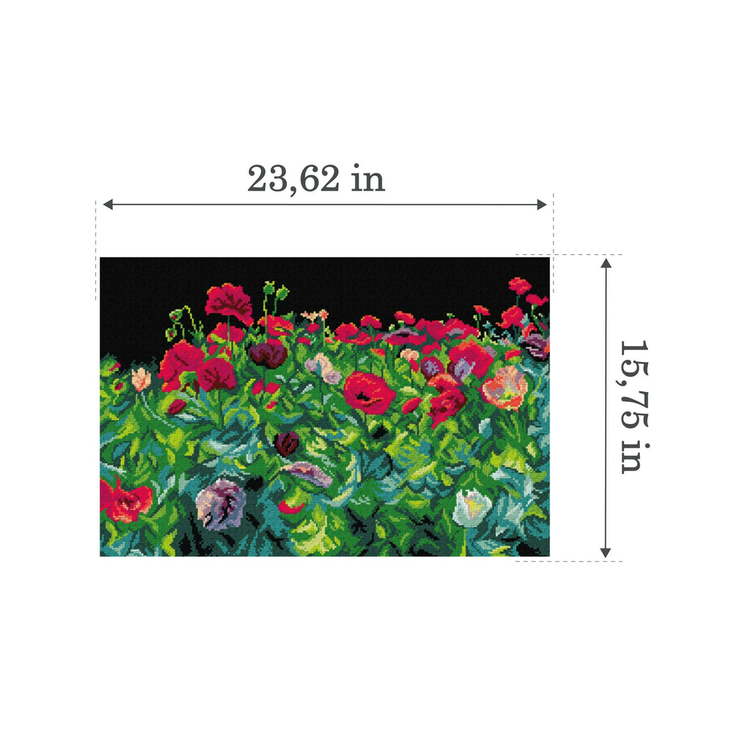 Gobelin canvas for halfstitch without yarn after John Singer Sargent - Poppies 3529Q