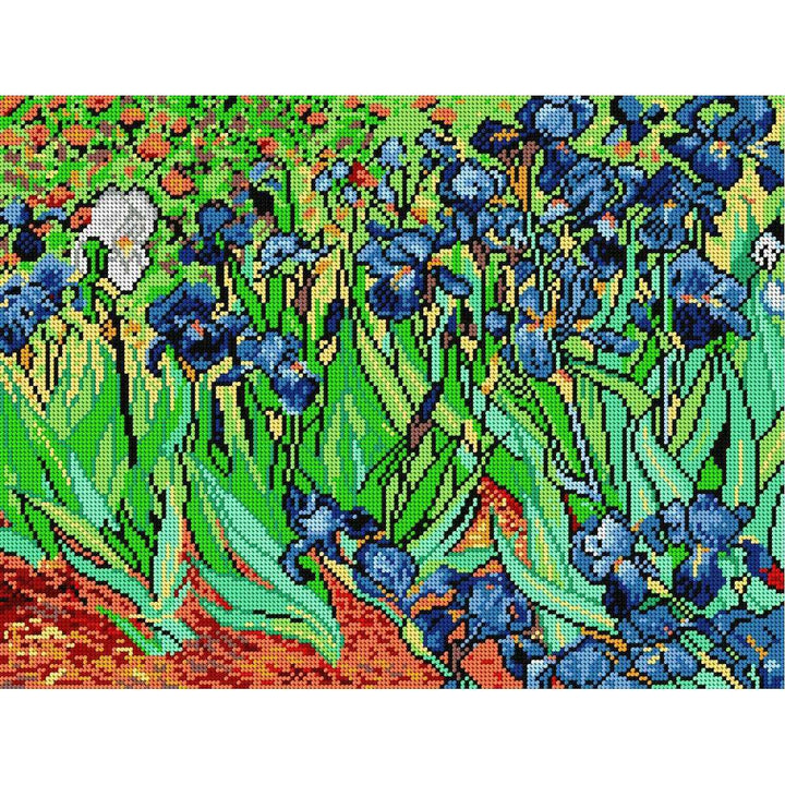 Gobelin canvas for halfstitch without yarn after Vincent van Gogh - Irises 1202M
