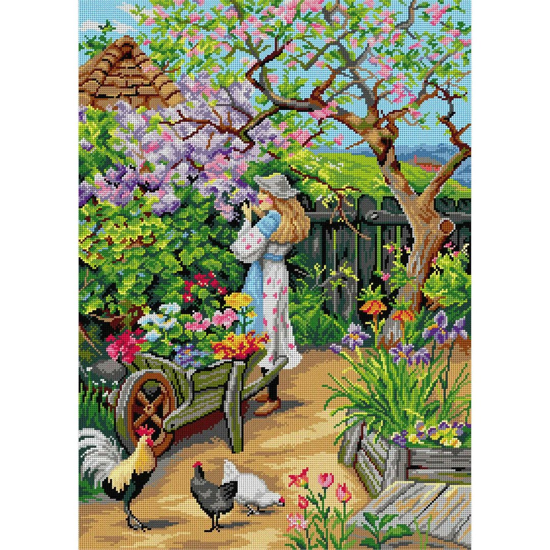 Gobelin canvas for halfstitch without yarn after Wiliam Stephen Coleman - Spring Blossoms 3516R
