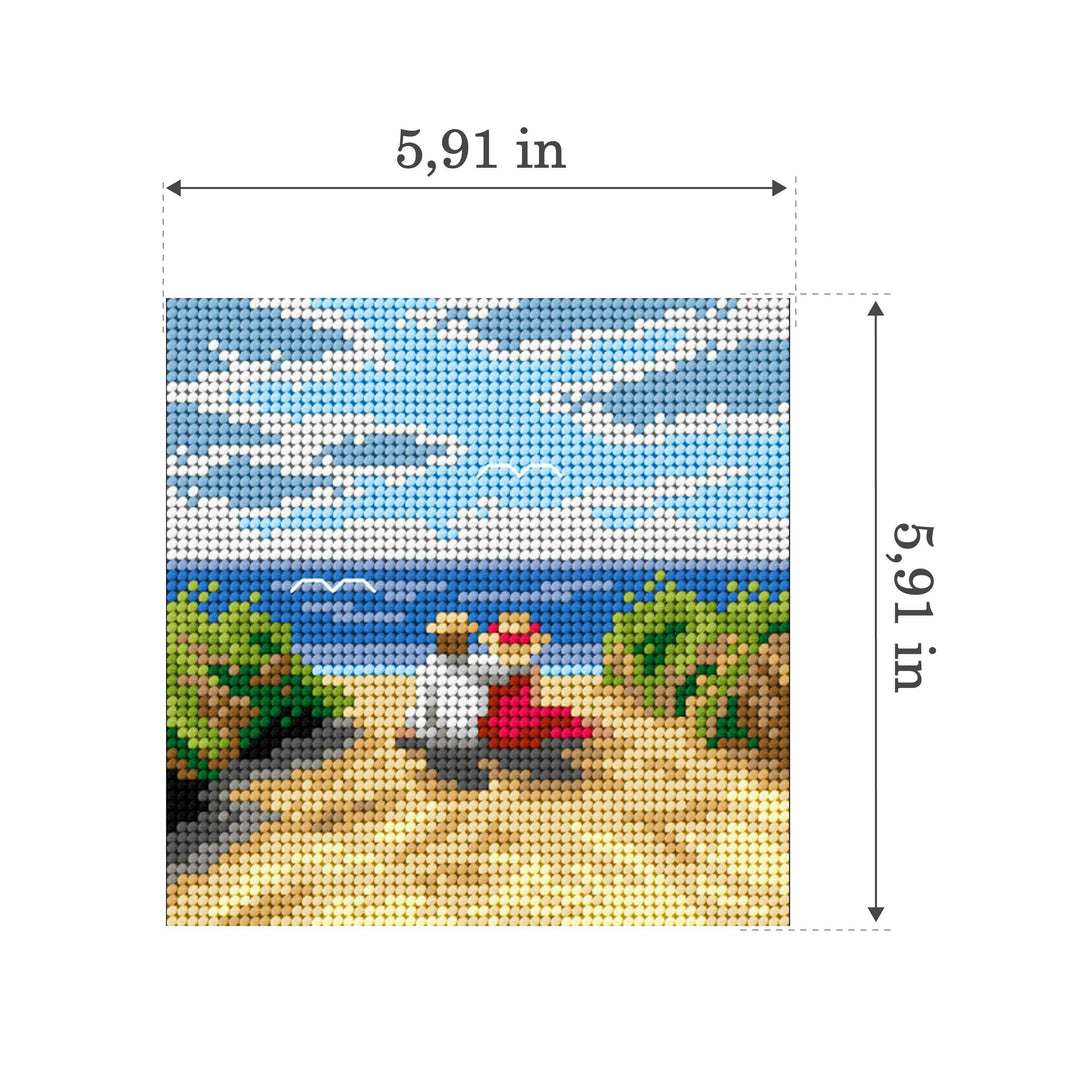 Gobelin canvas for halfstitch without yarn At the Seaside 3534D