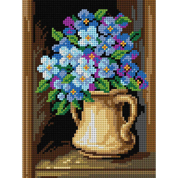 Gobelin canvas for halfstitch without yarn Bouquet of Flowers 2909F