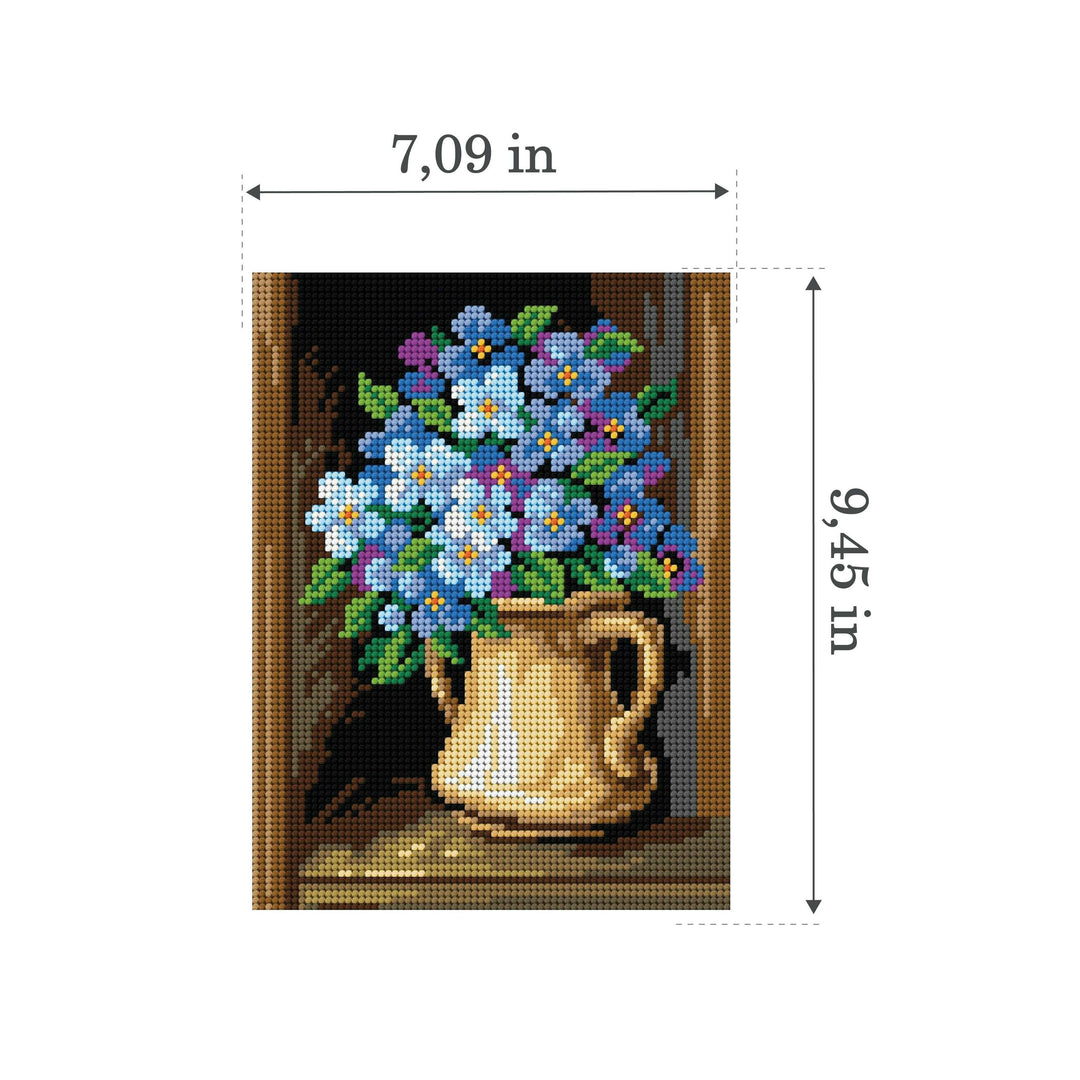 Gobelin canvas for halfstitch without yarn Bouquet of Flowers 2909F