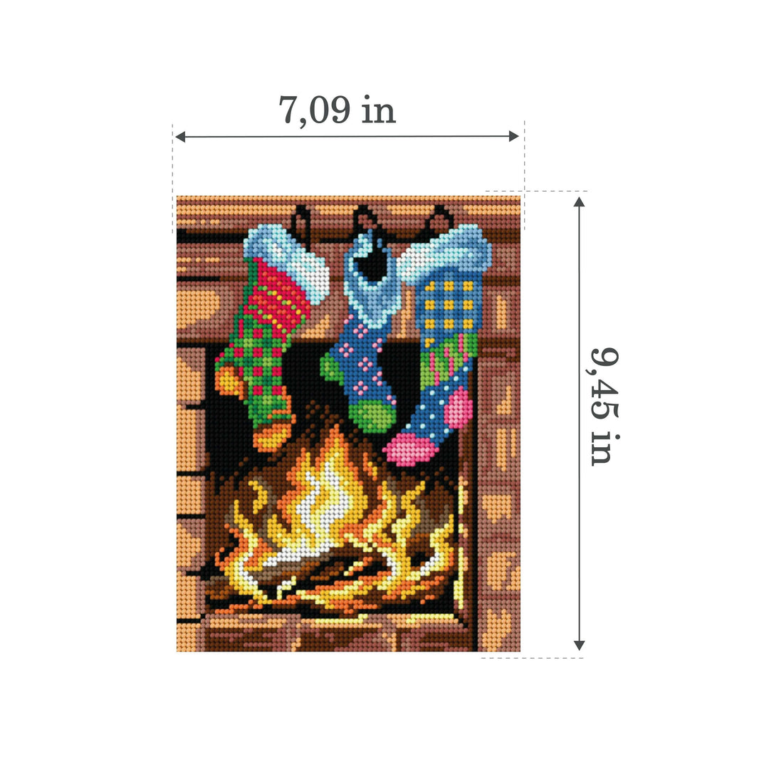 Gobelin canvas for halfstitch without yarn By the Fireplace 3501F