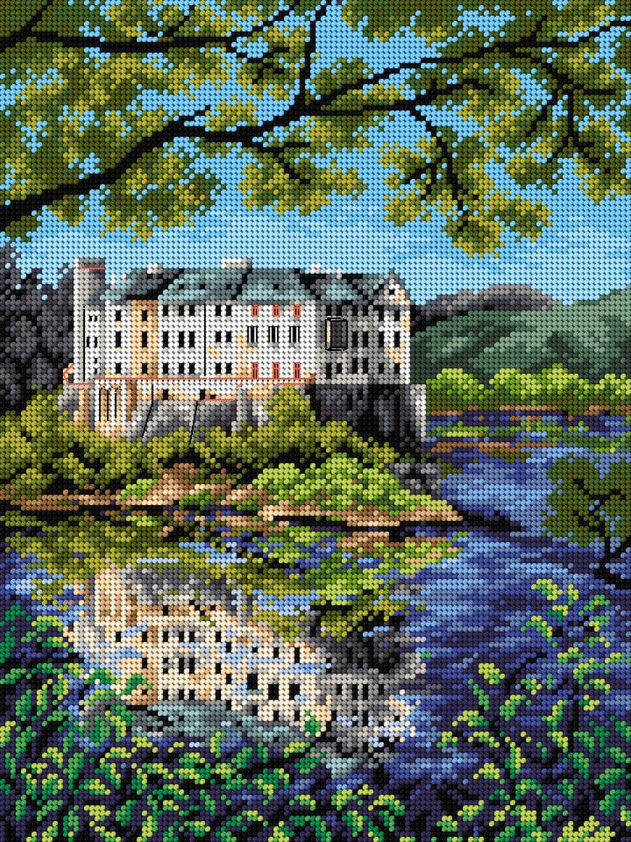 Gobelin canvas for halfstitch without yarn Castle Orlik 2383J