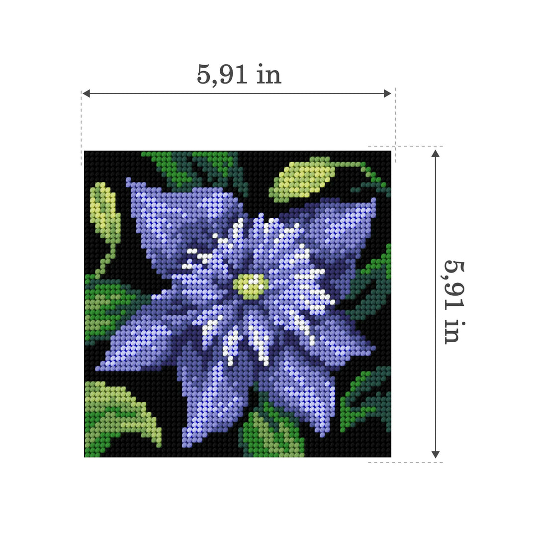 Gobelin canvas for halfstitch without yarn Clematis 3478D