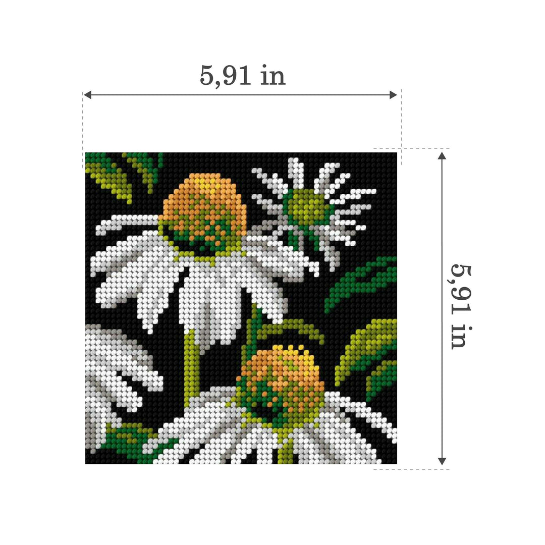 Gobelin canvas for halfstitch without yarn Echinacea