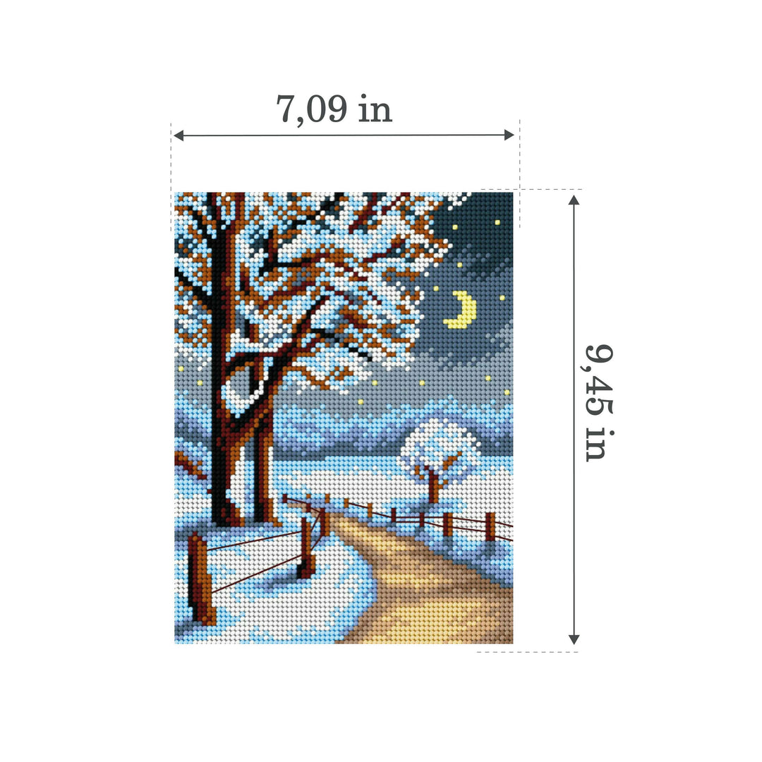 Gobelin canvas for halfstitch without yarn Four season - Winter 3470F