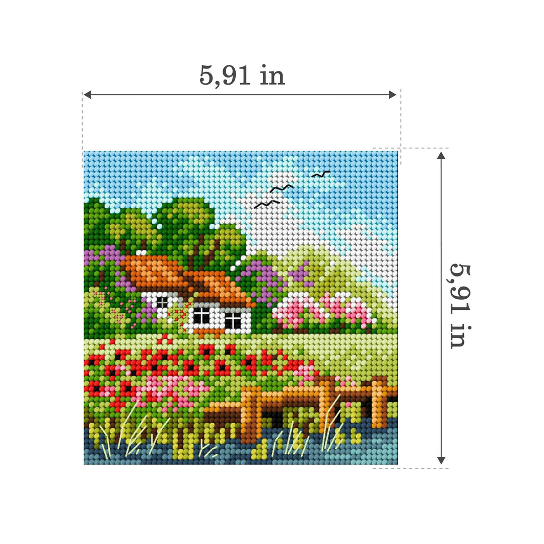 Gobelin canvas for halfstitch without yarn Four Seasons - Summer 2588D