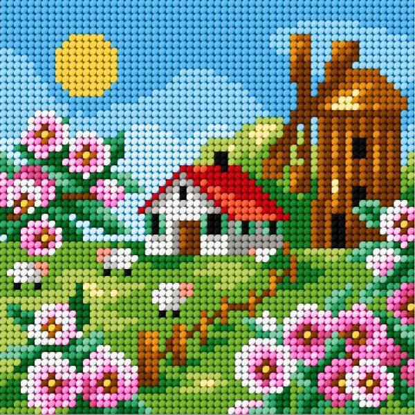 Gobelin canvas for halfstitch without yarn Four Seasons - Spring