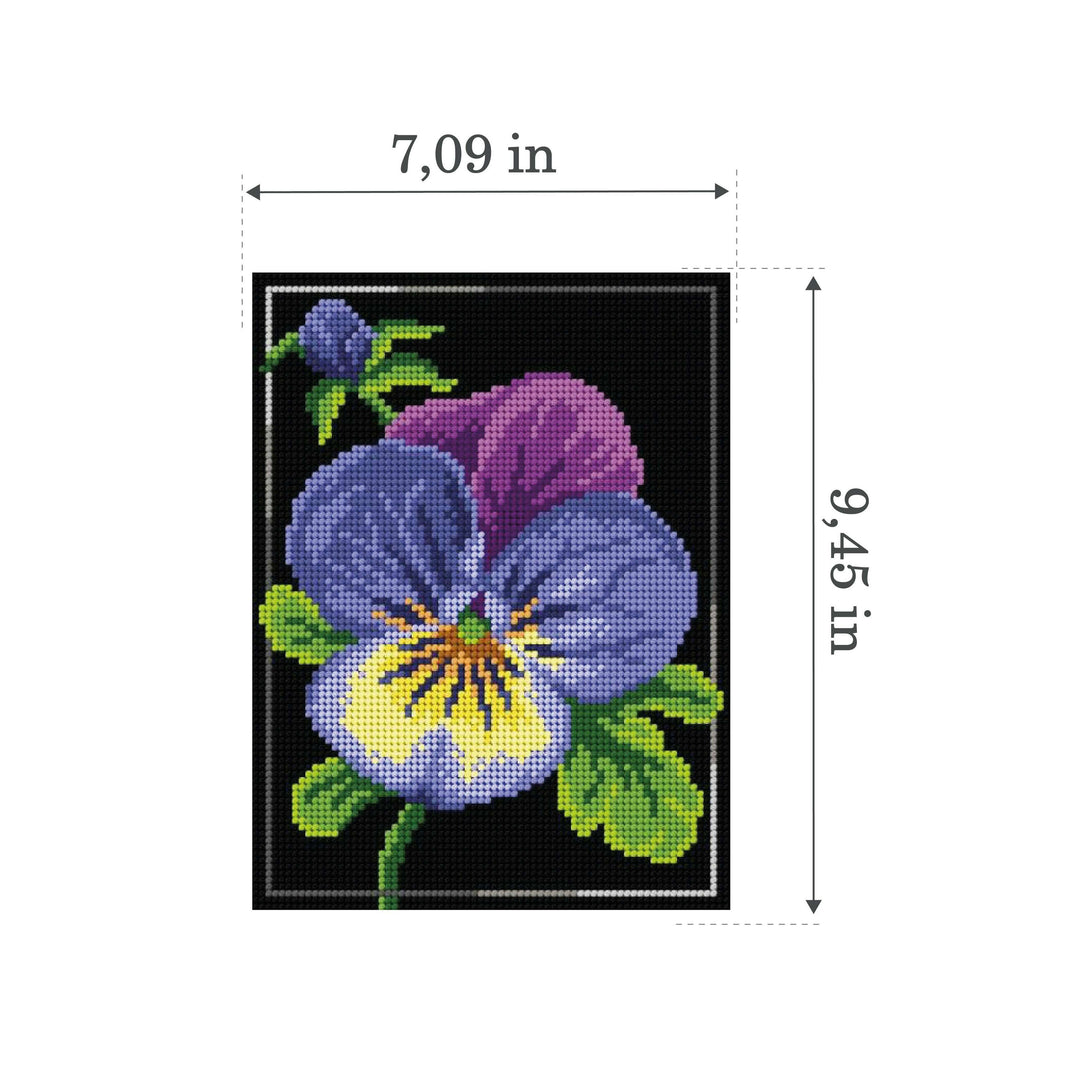 Gobelin canvas for halfstitch without yarn Pansy