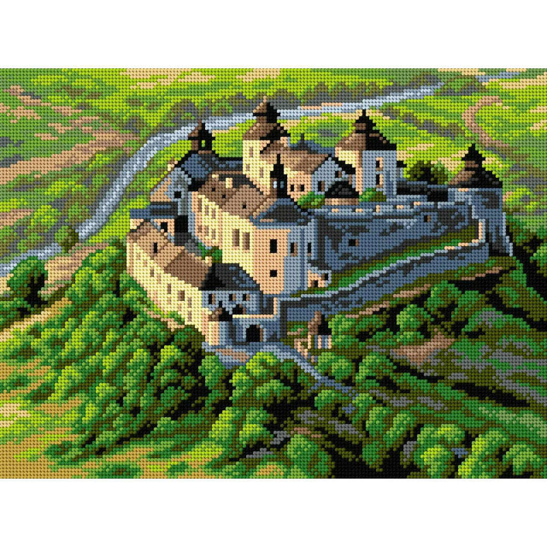 Gobelin canvas for halfstitch without yarn Red Hill Castle 2912J