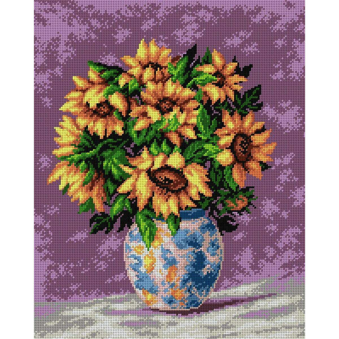 Gobelin canvas for halfstitch without yarn Sunflowers 2153M