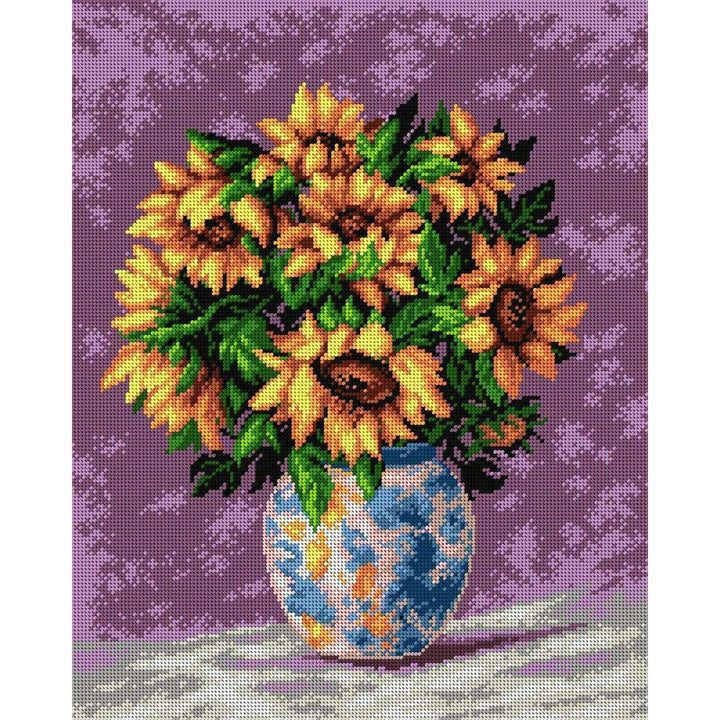 Gobelin canvas for halfstitch without yarn Sunflowers 2153M