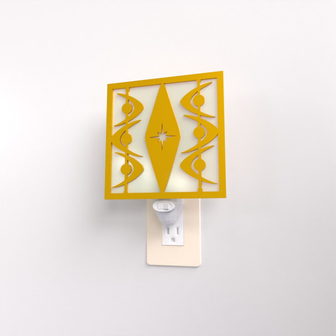 Diamond Starburst Midcentury Night Light