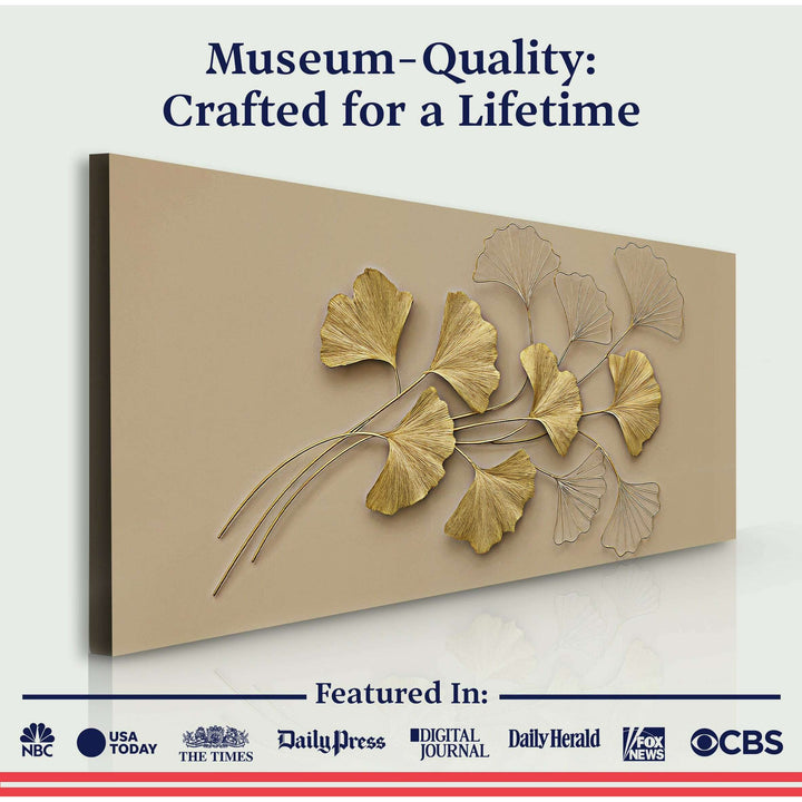 Golden Botanical Wall Art
