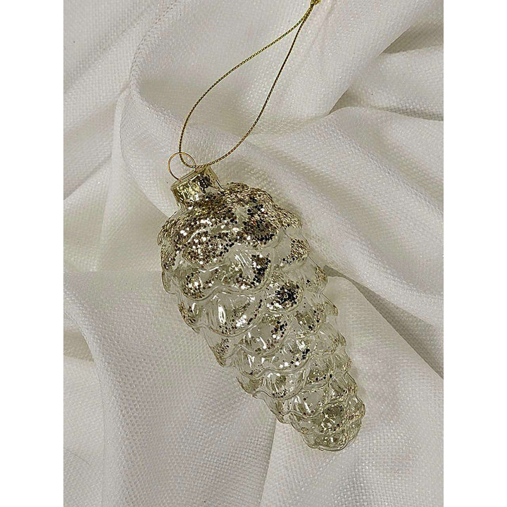 Golden Glass Pinecone Christmas Ornament F07M7-4(LH76-23207)