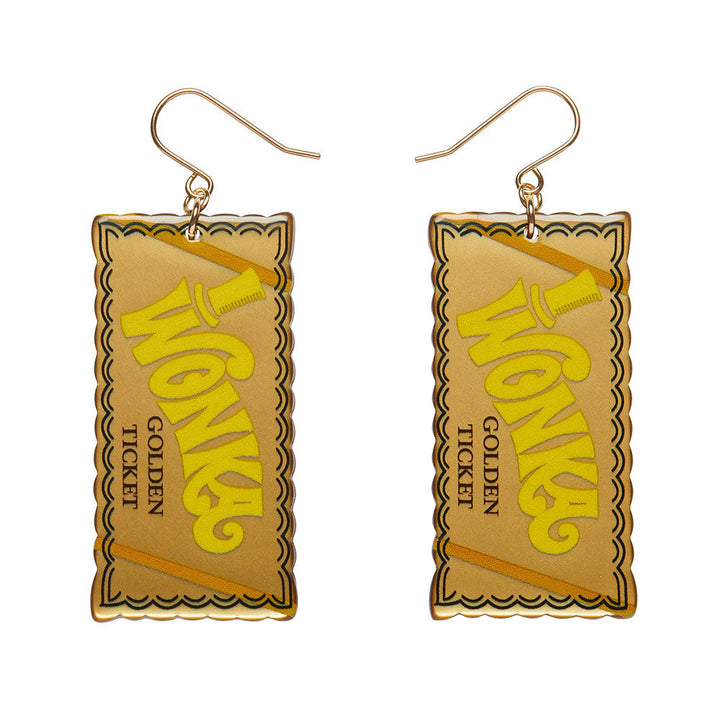 Golden Ticket Drop Earrings by Erstwilder image