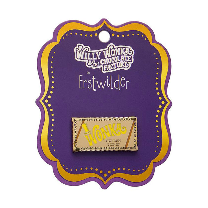 Golden Ticket Enamel Pin by Erstwilder image 2