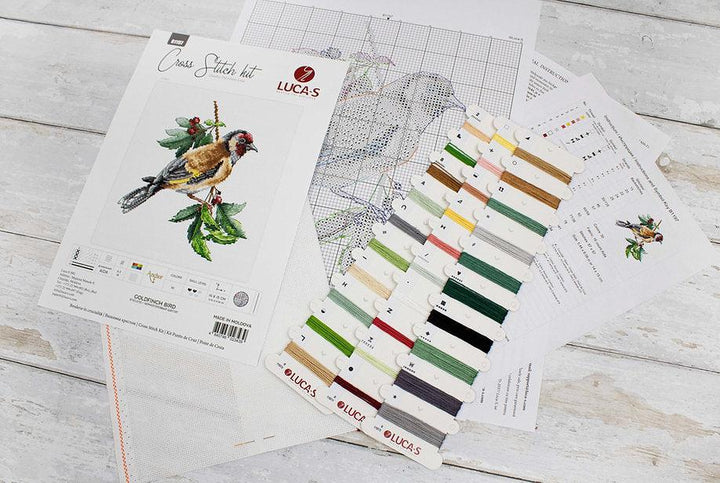 Goldfinch Bird B1197L Counted Cross-Stitch Kit