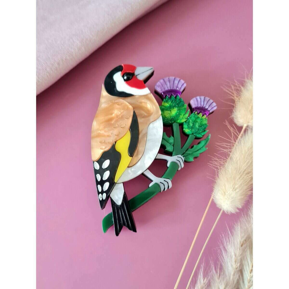 Goldfinch brooch or necklace 
