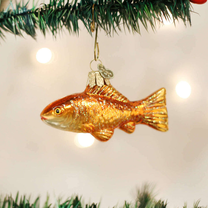 Old World Christmas Goldfish Blown Glass Ornament