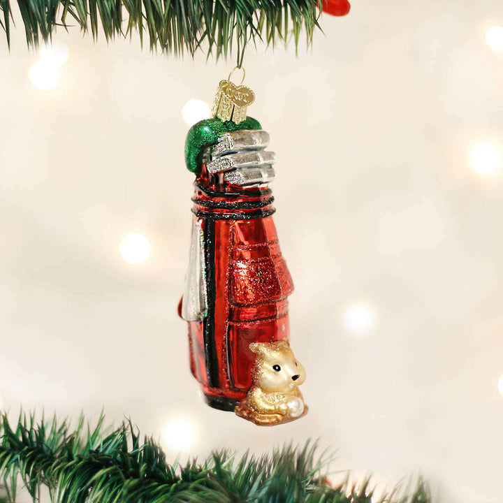 Old World Christmas Golf Bag Blown Glass Ornament