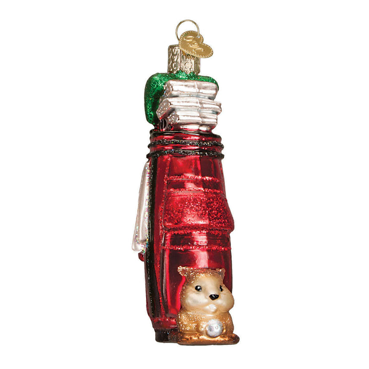 Old World Christmas Golf Bag Blown Glass Ornament