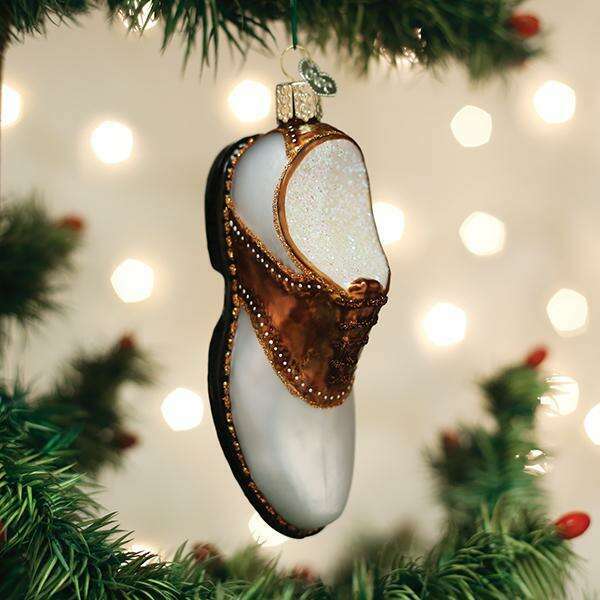 Old World Christmas Golf Shoe Blown Glass Ornament