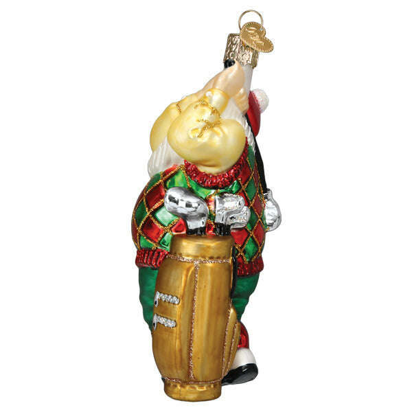 Golfing Santa Ornament