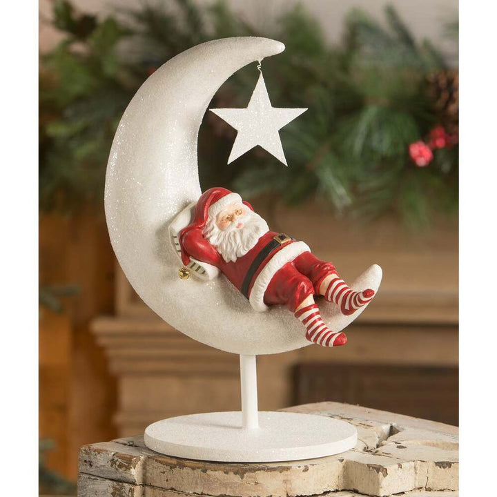 Good Night Santa on Moon by Bethany Lowe Designs