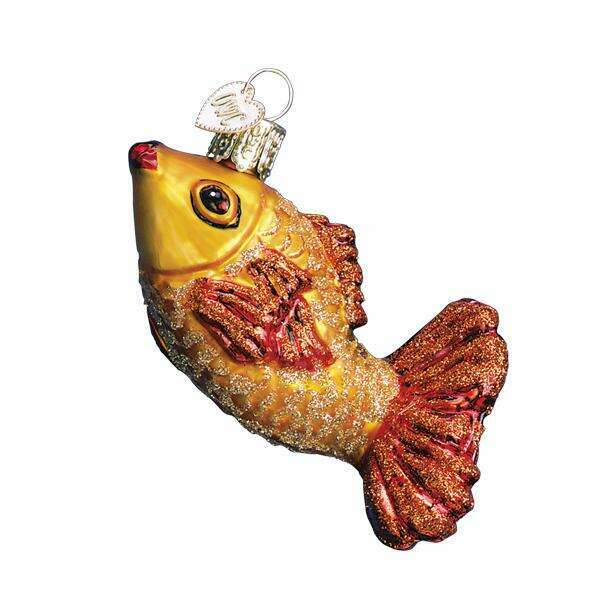 Old World Christmas Graceful Fish Blown Glass Ornament