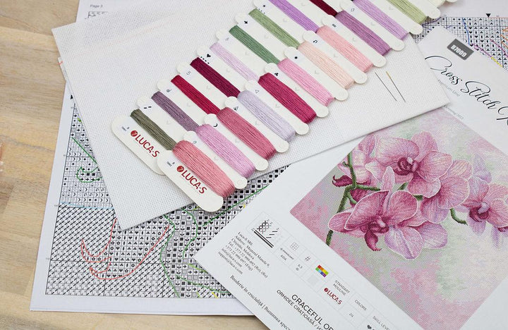 Graceful Orchids B7009L Counted Cross-Stitch Kit