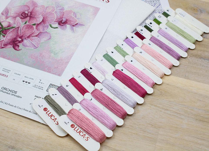 Graceful Orchids B7009L Counted Cross-Stitch Kit