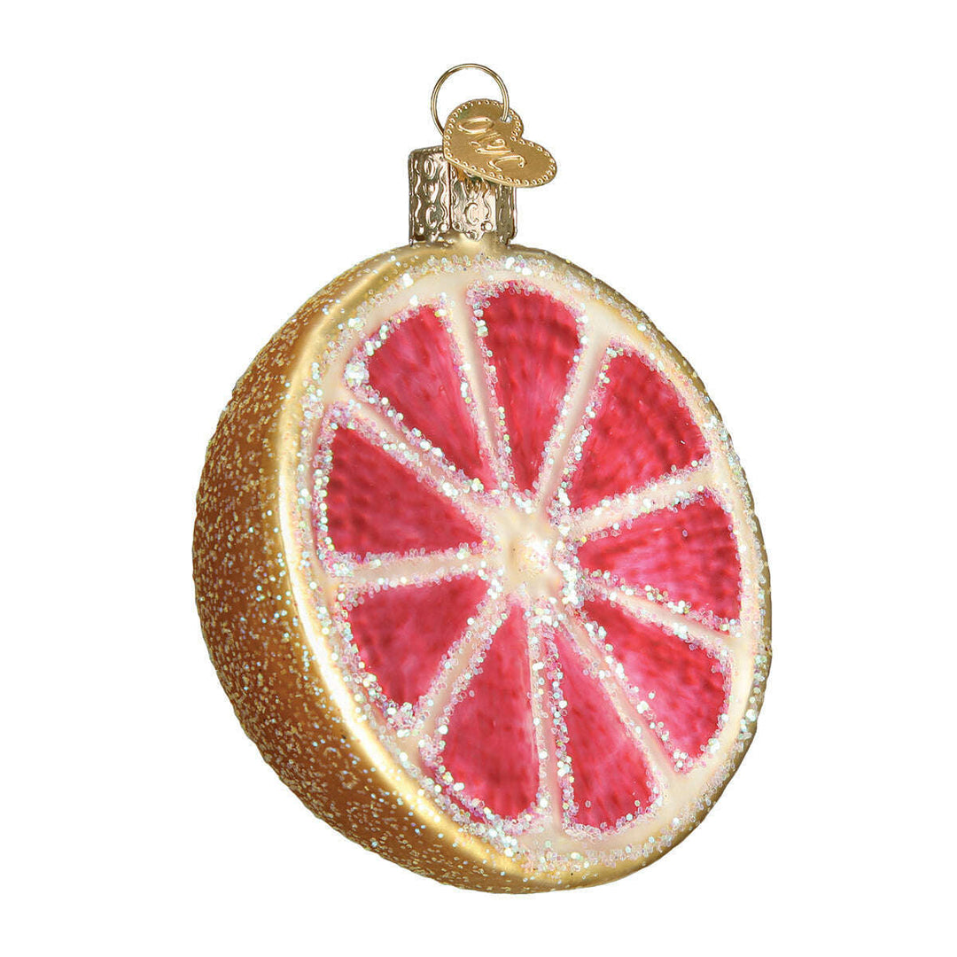 Old World Christmas Grapefruit Blown Glass Ornament