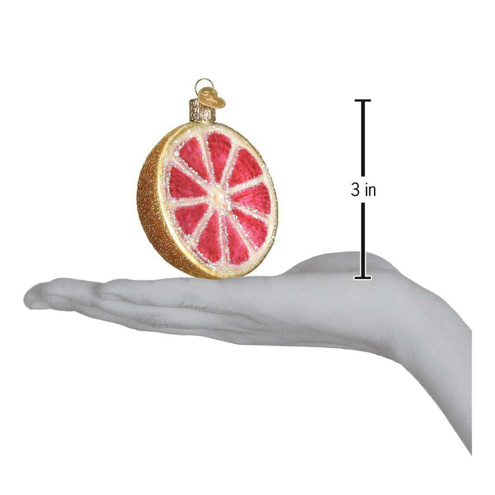 Old World Christmas Grapefruit Blown Glass Ornament