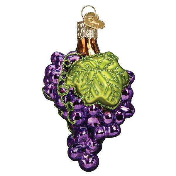 Old World Christmas Grapes Blown Glass Ornament
