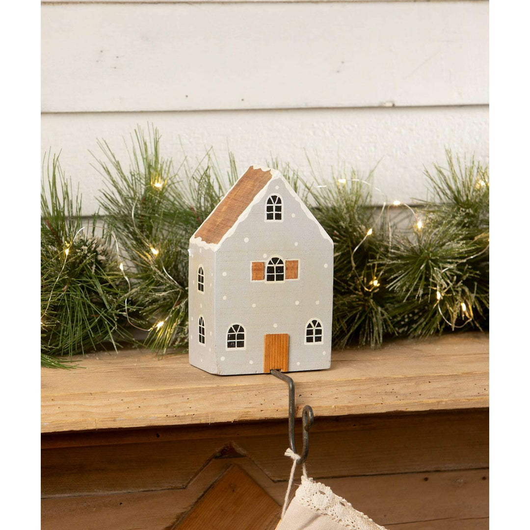 Gray House Stocking Holder by Bethany Lowe Designs, image 2