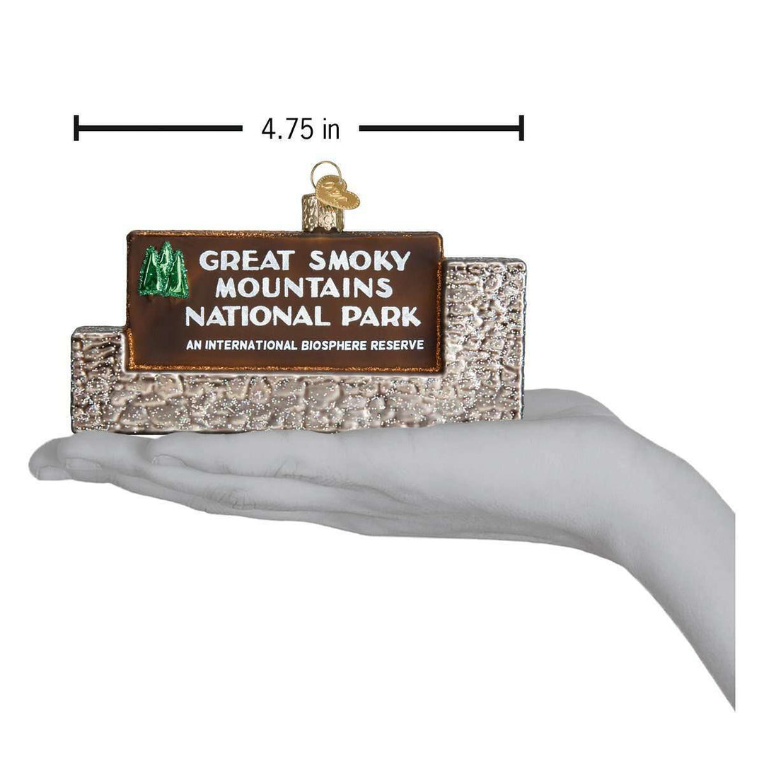 Old World Christmas Great Smoky Mountains Blown Glass Ornament