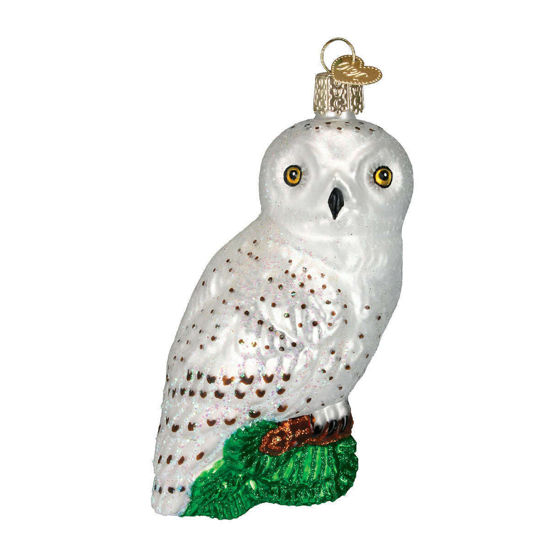 Old World Christmas Great White Owl Blown Glass Ornament