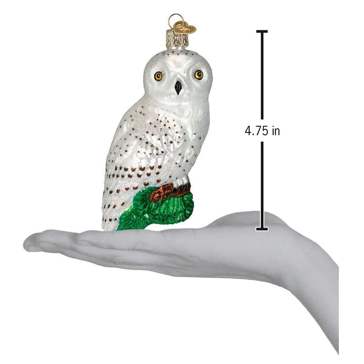 Old World Christmas Great White Owl Blown Glass Ornament