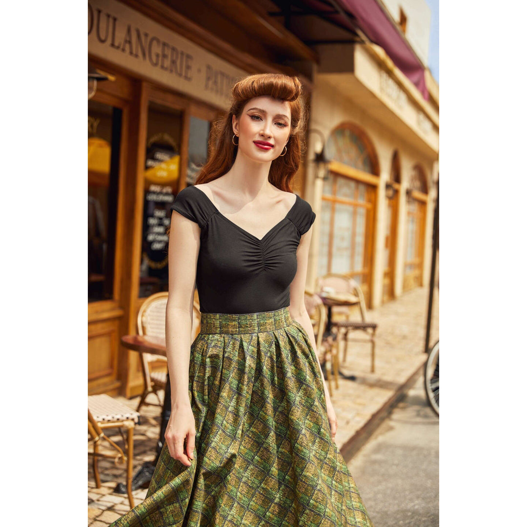 Green Plaid Doris Skirt