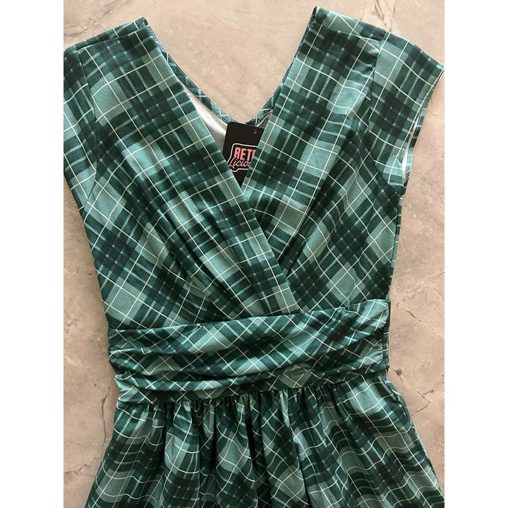 Green Plaid Greta Dress - Plus Sizes only