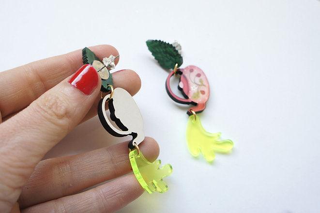 Green Tea Earrings by LaliBlue - Quirks!