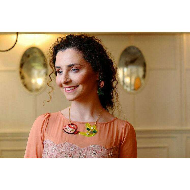 Green Teapot Necklace by LaliBlue - Quirks!
